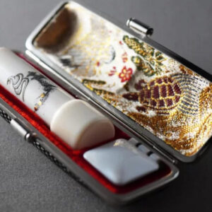 【1本限定】東民が手掛けた象牙象嵌船と松実印のご紹介（売上の一部は能登半島震災復興募金に送られます）